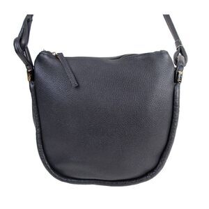 AANDD Adam & Davidson BLACK GENUINE LEATHER X-BODY SHOULDER BAG HANDBAG PURSE